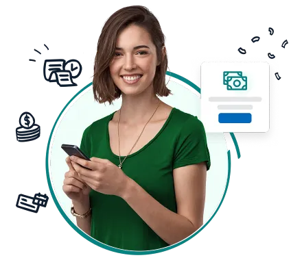 Woman looking at her phone